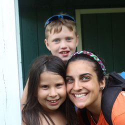 kids hanging out at camp